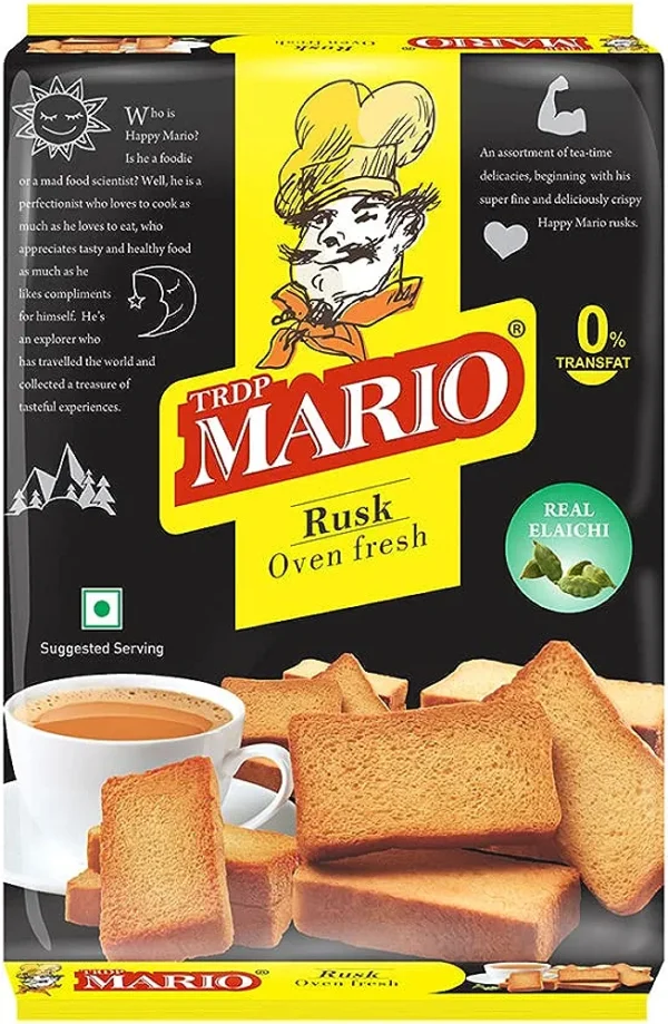 TRDP Mario Rusk 140gm (pack of 3 pcs)