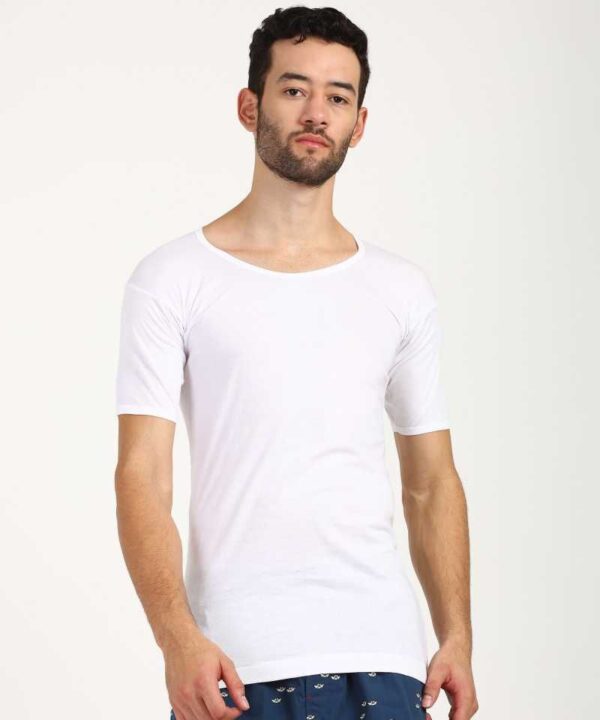 RUPA JON ROUND NECK SLEEVE VEST WHITE PACK OF 1