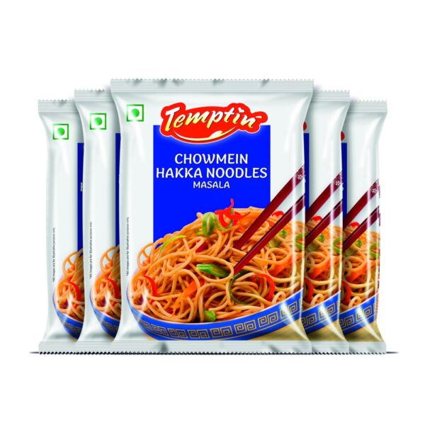 Temptin Chowmein Hakka Noodles Masala pack of 5 pcs