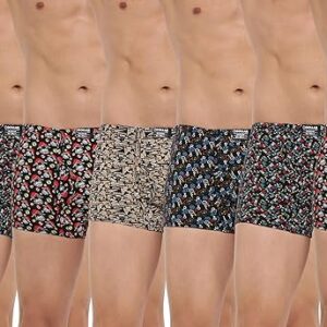 Dollar Bigboss Men's Pack of 7 Printed Cotton Trunk