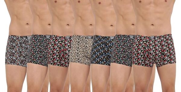 Dollar Bigboss Men's Pack of 7 Printed Cotton Trunk