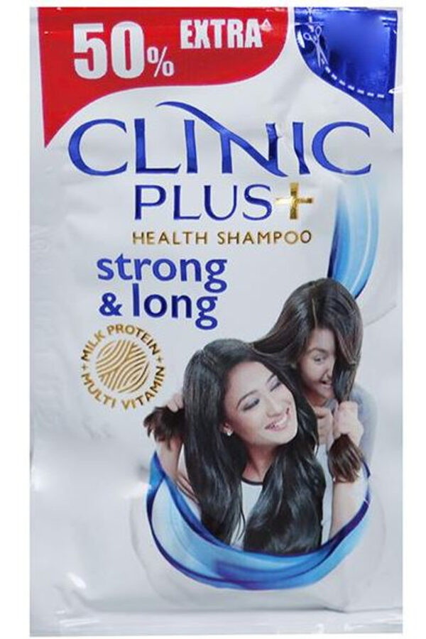 Clinic Plus Strong and Long Shampoo Pouch (5ml)- Pack of 64 Sachets