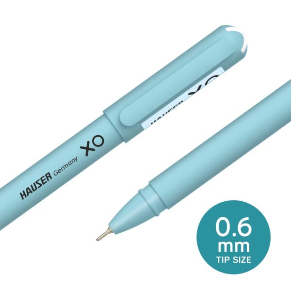 Hauser XO 0.7mm Ball Pen Tumbler | Sleek Body & Minimalistic Design | Blue, Black & Red Ink, Pack of 10