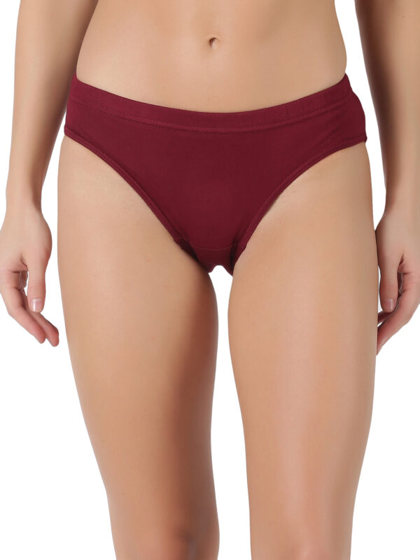 Dollar Lehar Men’s Assorted Pack of 5 Combed Cotton Plain Solid Panty