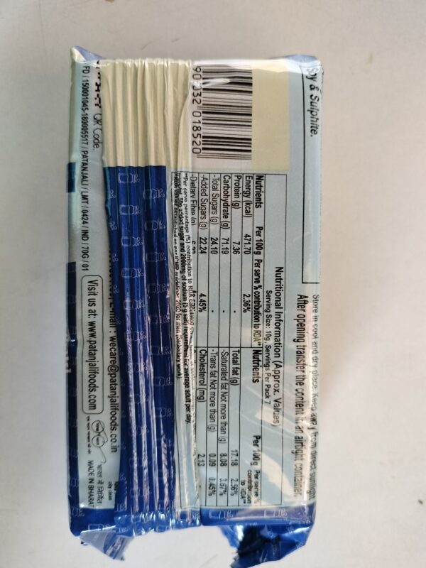 Patanjali dood milk biscuits,100% aata biscuits , net weight 70g - Image 3