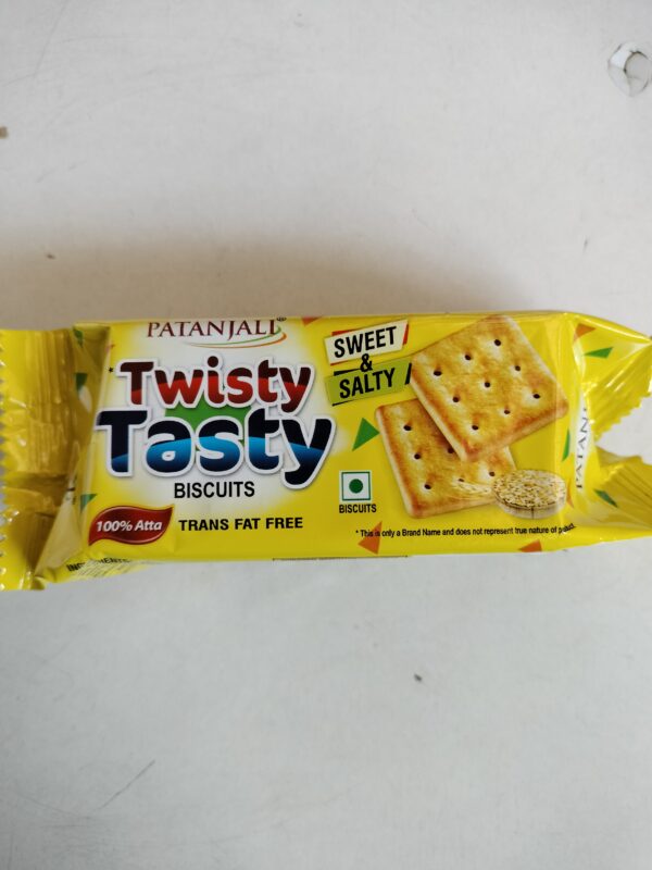Patanjali Twisty Tasty biscuits,100% aata biscuits ,sweet and salty,  net weight 35gm