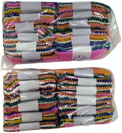 Decorative Ribbon Paper Crepe Shinning Multicolor Streamer Roll - Pack of 12 1 Decorative Ribbon Paper Crepe Shinning Multicolor Streamer Roll - Pack of 12