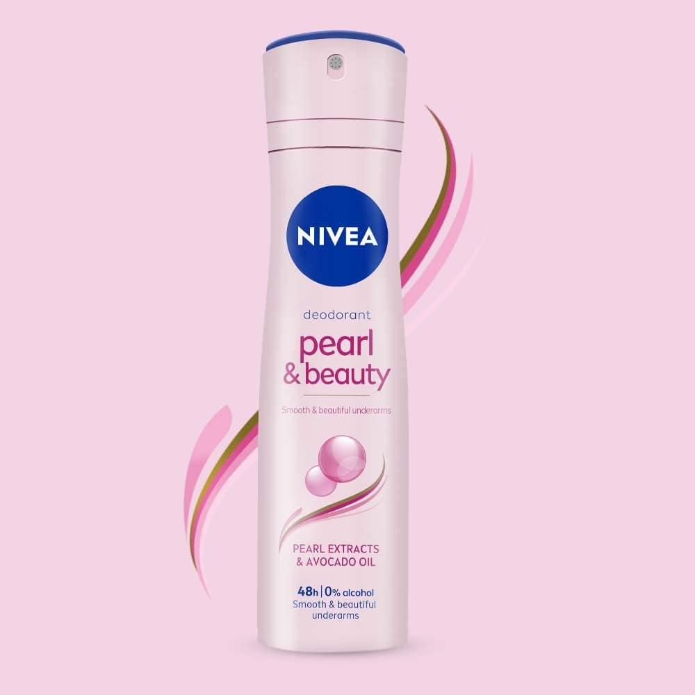 Nivea Deodorant, Spray Pearl & Beauty for Women, 150ml 1 Nivea Deodorant, Spray Pearl & Beauty for Women, 150ml